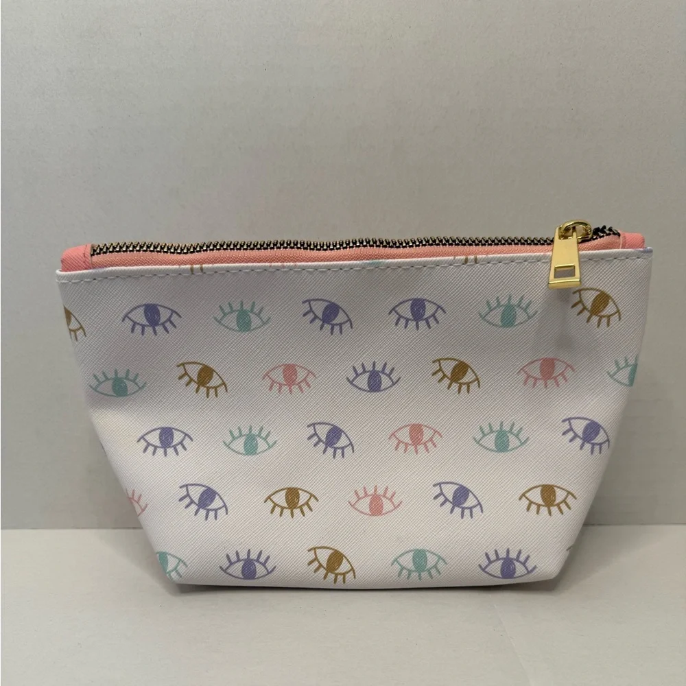 Eye Patterned White Pouch - Picture 3 of 6